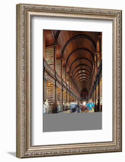 The Long Room in the library of Trinity College, Dublin, Republic of Ireland, Europe-Nigel Hicks-Framed Photographic Print