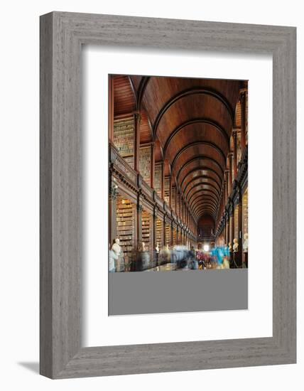 The Long Room in the library of Trinity College, Dublin, Republic of Ireland, Europe-Nigel Hicks-Framed Photographic Print