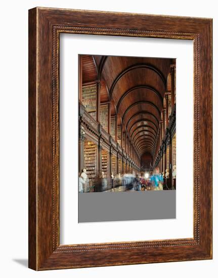 The Long Room in the library of Trinity College, Dublin, Republic of Ireland, Europe-Nigel Hicks-Framed Photographic Print