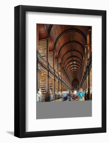 The Long Room in the library of Trinity College, Dublin, Republic of Ireland, Europe-Nigel Hicks-Framed Photographic Print