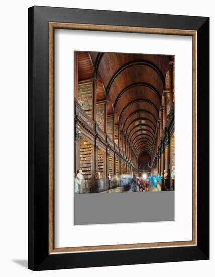 The Long Room in the library of Trinity College, Dublin, Republic of Ireland, Europe-Nigel Hicks-Framed Photographic Print