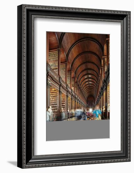 The Long Room in the library of Trinity College, Dublin, Republic of Ireland, Europe-Nigel Hicks-Framed Photographic Print