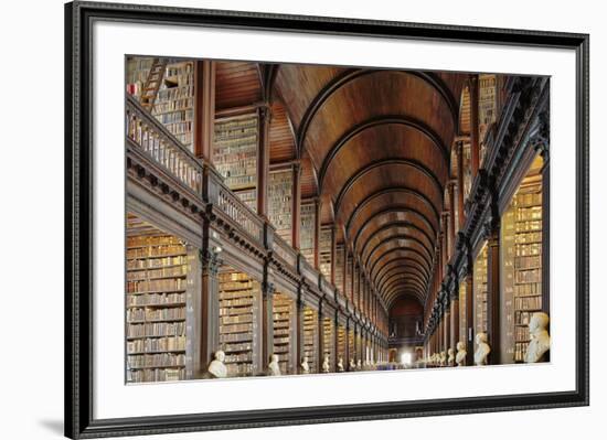 The Long Room in the library of Trinity College, Dublin, Republic of Ireland, Europe-Nigel Hicks-Framed Photographic Print