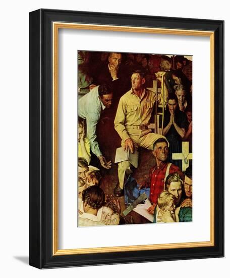 "The Long Shadow of Lincoln", February 10,1945-Norman Rockwell-Framed Giclee Print