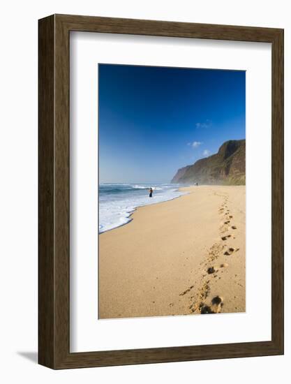 The Long Stretches of Beach, Polihale State Beach Park, Kauai, Hawaii-Micah Wright-Framed Photographic Print