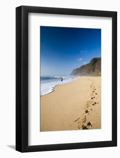 The Long Stretches of Beach, Polihale State Beach Park, Kauai, Hawaii-Micah Wright-Framed Photographic Print