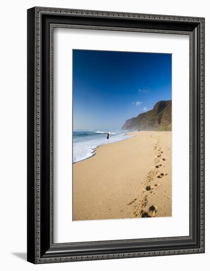 The Long Stretches of Beach, Polihale State Beach Park, Kauai, Hawaii-Micah Wright-Framed Photographic Print