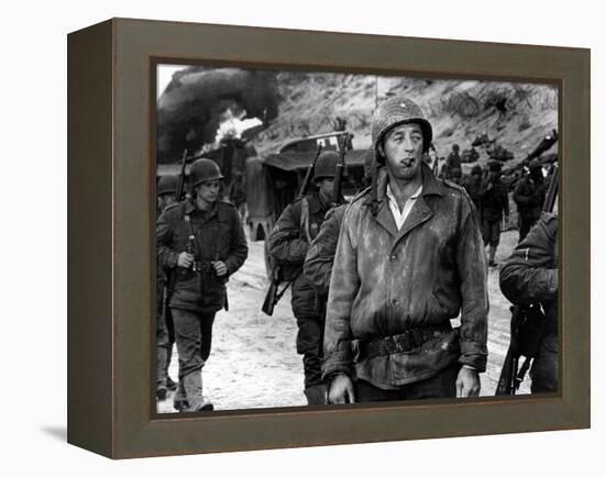 The Longest Day, Robert Mitchum, 1962-null-Framed Stretched Canvas