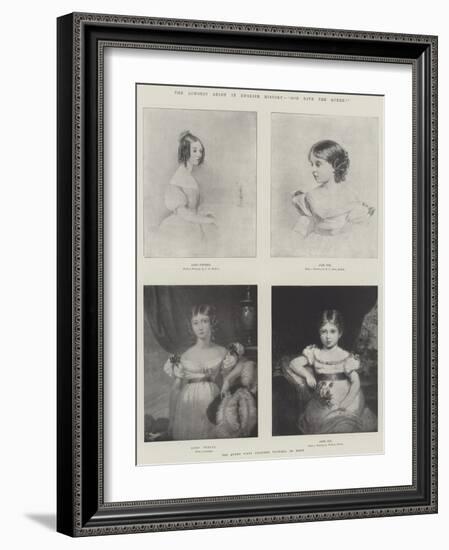 The Longest Reign in English History, God Save the Queen!-John Rogers Herbert-Framed Giclee Print