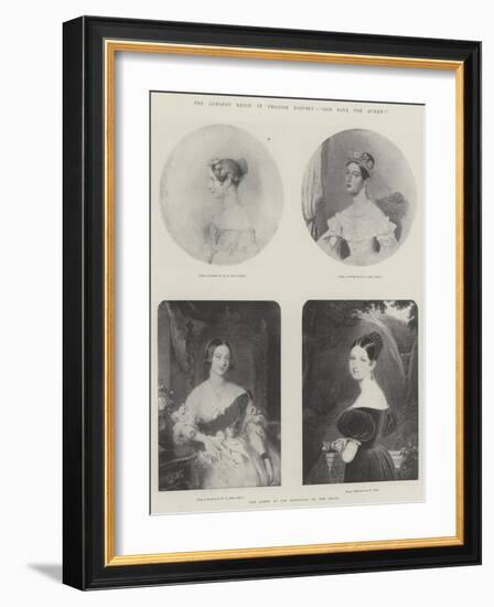 The Longest Reign in English History, God Save the Queen!-null-Framed Giclee Print