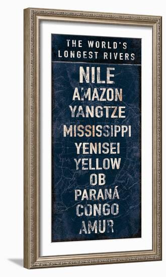 The Longest Rivers-The Vintage Collection-Framed Giclee Print