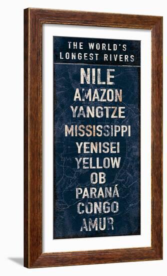 The Longest Rivers-The Vintage Collection-Framed Giclee Print