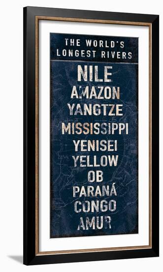 The Longest Rivers-The Vintage Collection-Framed Giclee Print