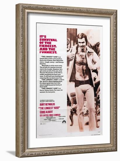 The Longest Yard, Burt Reynolds, 1974-null-Framed Art Print