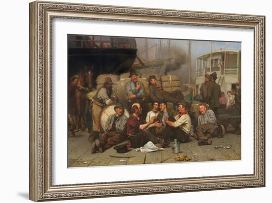 The Longshoremen's Noon, 1879-John George Brown-Framed Giclee Print