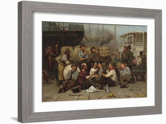 The Longshoremen's Noon, 1879-John George Brown-Framed Giclee Print