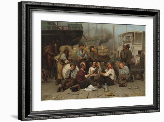 The Longshoremen's Noon, 1879-John George Brown-Framed Giclee Print