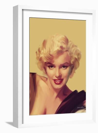 The Look in Gold-Chris Consani-Framed Art Print