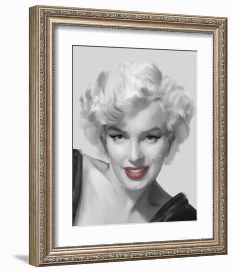 The Look Red Lips-Chris Consani-Framed Art Print