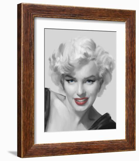 The Look Red Lips-Chris Consani-Framed Art Print