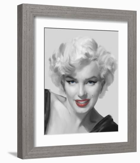 The Look Red Lips-Chris Consani-Framed Art Print