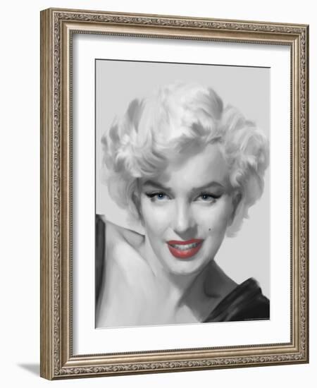 The Look Red Lips-Chris Consani-Framed Art Print