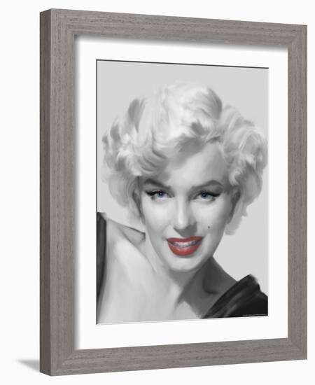 The Look Red Lips-Chris Consani-Framed Art Print