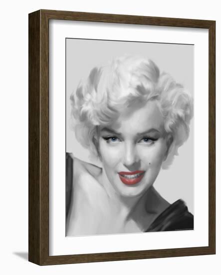 The Look Red Lips-Chris Consani-Framed Art Print