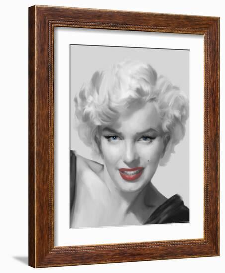 The Look Red Lips-Chris Consani-Framed Art Print