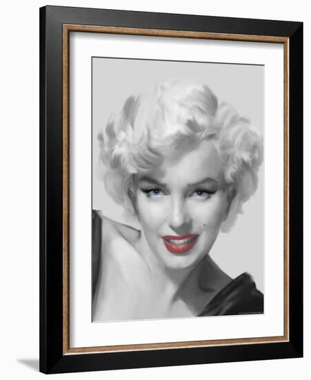 The Look Red Lips-Chris Consani-Framed Art Print