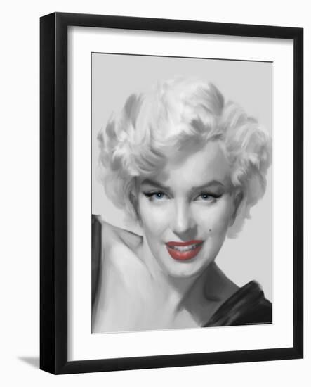 The Look Red Lips-Chris Consani-Framed Art Print