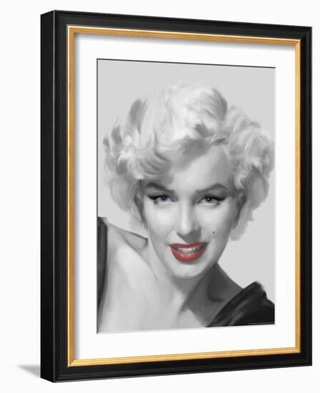 The Look Red Lips-Chris Consani-Framed Art Print