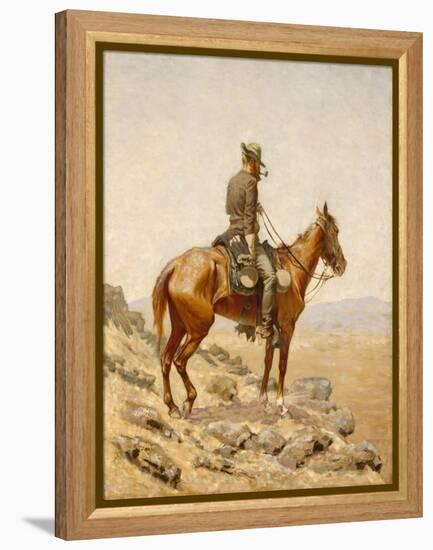 The Lookout, 1887 (Oil on Canvas)-Frederic Remington-Framed Premier Image Canvas