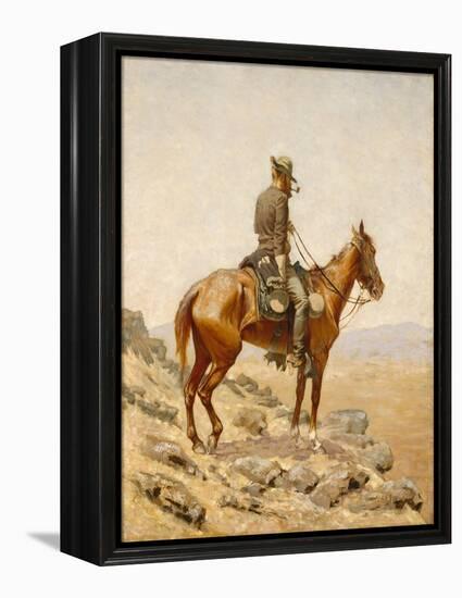 The Lookout, 1887 (Oil on Canvas)-Frederic Remington-Framed Premier Image Canvas