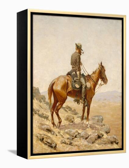 The Lookout, 1887 (Oil on Canvas)-Frederic Remington-Framed Premier Image Canvas