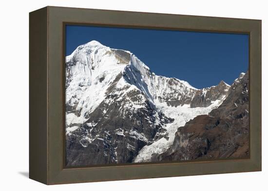 The looming face of Jomolhari, third highest mountain in Bhutan at 7326m, seen from Jangothang, Thi-Alex Treadway-Framed Premier Image Canvas