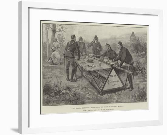 The Looshai Expedition, Breakfast on the March in the Early Morning-William Heysham Overend-Framed Giclee Print