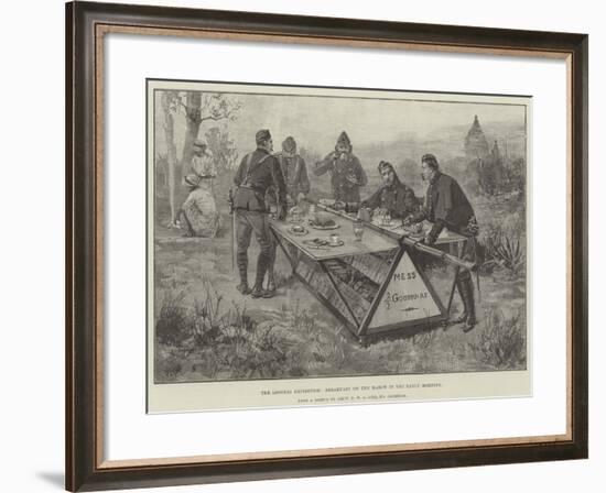 The Looshai Expedition, Breakfast on the March in the Early Morning-William Heysham Overend-Framed Giclee Print