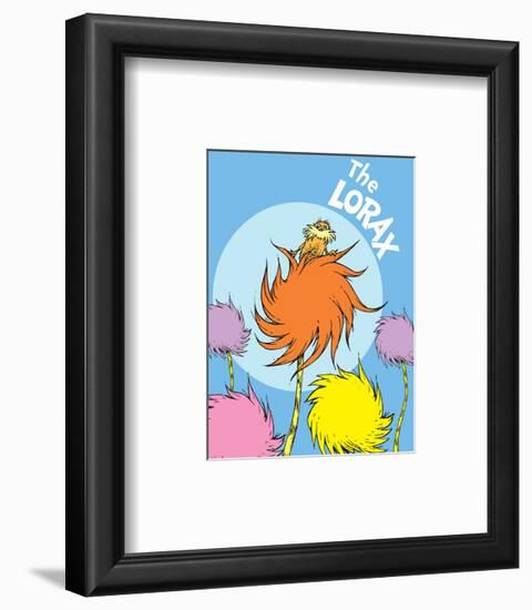 The Lorax (on blue)-Theodor (Dr. Seuss) Geisel-Framed Art Print