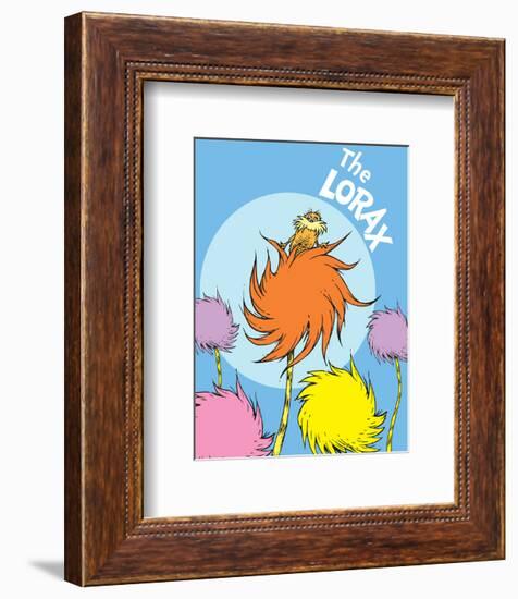 The Lorax (on blue)-Theodor (Dr. Seuss) Geisel-Framed Art Print
