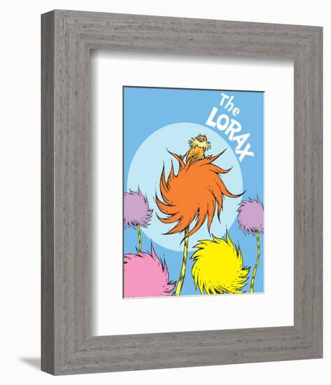 The Lorax (on blue)-Theodor (Dr. Seuss) Geisel-Framed Art Print