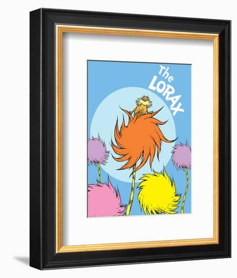 The Lorax (on blue)-Theodor (Dr. Seuss) Geisel-Framed Art Print