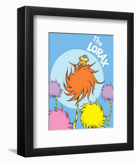 The Lorax (on blue)-Theodor (Dr. Seuss) Geisel-Framed Art Print