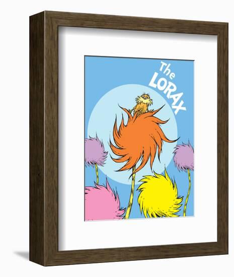 The Lorax (on blue)-Theodor (Dr. Seuss) Geisel-Framed Art Print