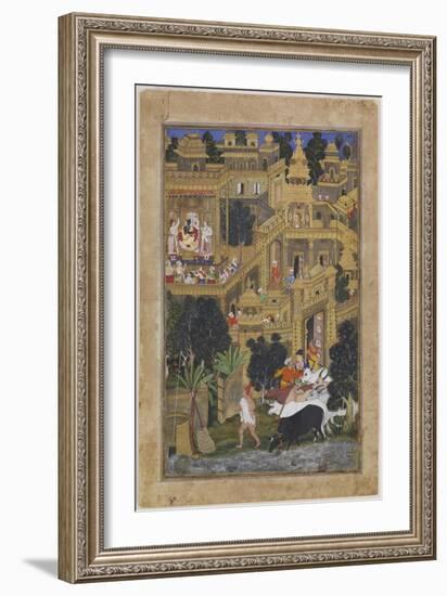 The Lord Krishna in the Golden City, Ca 1586-Kesav Kalan-Framed Giclee Print