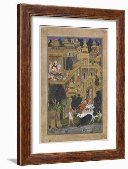 The Lord Krishna in the Golden City, Ca 1586-Kesav Kalan-Framed Giclee Print