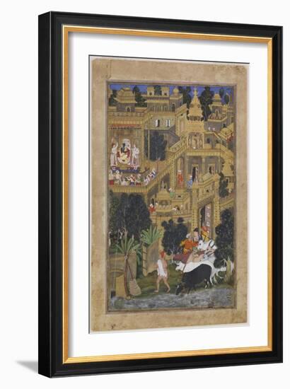 The Lord Krishna in the Golden City, Ca 1586-Kesav Kalan-Framed Giclee Print