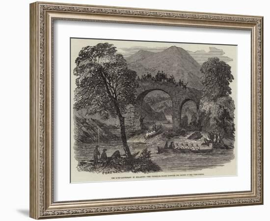 The Lord-Lieutenant in Killarney, the Viceregal Barge Shooting the Rapids of Old Weir-Bridge-null-Framed Giclee Print