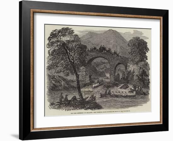 The Lord-Lieutenant in Killarney, the Viceregal Barge Shooting the Rapids of Old Weir-Bridge-null-Framed Giclee Print