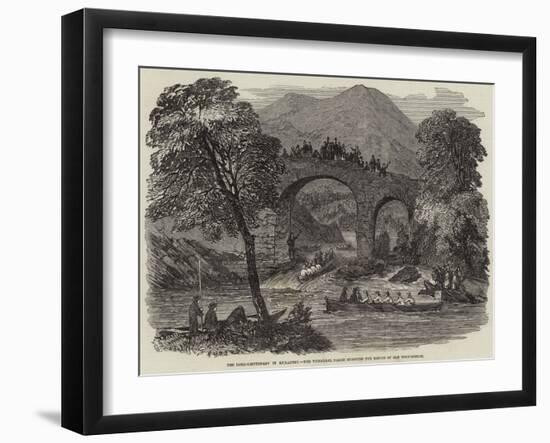 The Lord-Lieutenant in Killarney, the Viceregal Barge Shooting the Rapids of Old Weir-Bridge-null-Framed Giclee Print